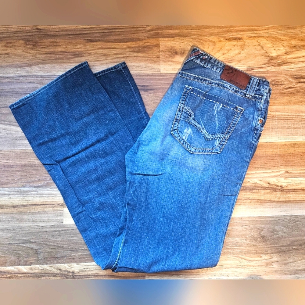 Big Star Y2K Pioneer Boot Cut Jeans Mens 36L, Made in USA CA